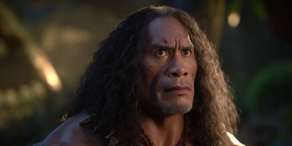 Unveiled first photos of Dwayne Johnson as Maui in 'Moana