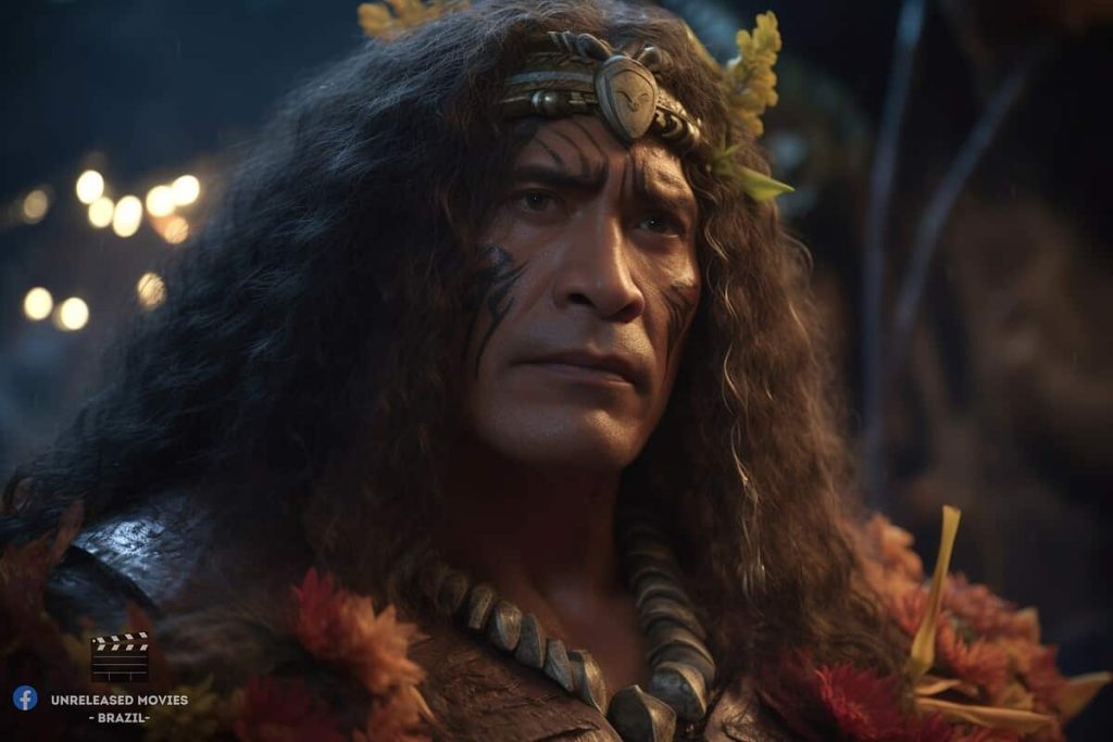 Unveiled first photos of Dwayne Johnson as Maui in 'Moana