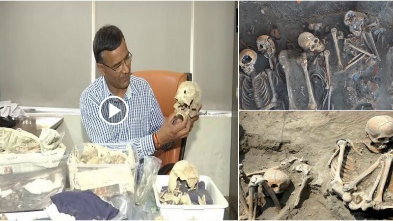 Skeletons of 282 Indian troops who rebelled in 1857 were unearthed during excavation at Amritsar.