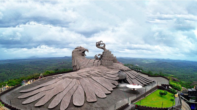 Jatayu Earth’s Center, Kerala, India. It’s the world’s largest bird sculpture.