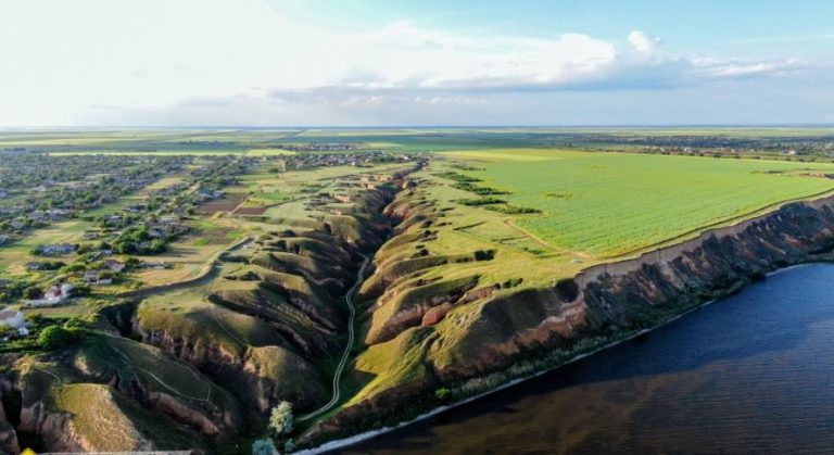 The rift between two tectonic plates is considered a natural wonder Stanislav Grand Canyon in Ukraine