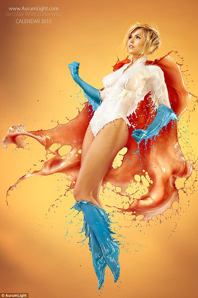 Models transformed into superheroes using just MILK for raunchy calendar – Breaking International