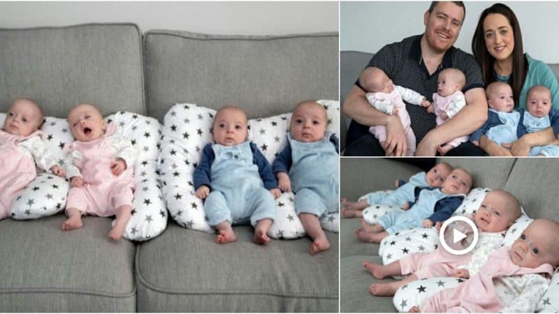 From Grief to Joy: Couple Blessed with Quadruplets One Year After Devastating Loss of Their Baby