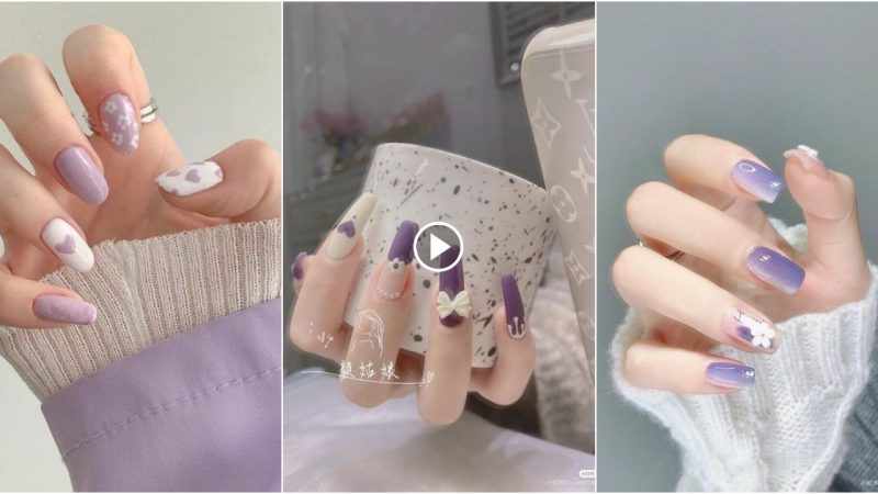 Collection of dreamy purple nails for muses.