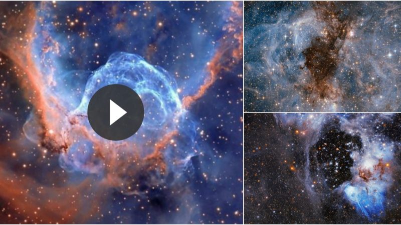 Mysterious “Superbubble” Hollows Out Nebula in New Hubble Image.