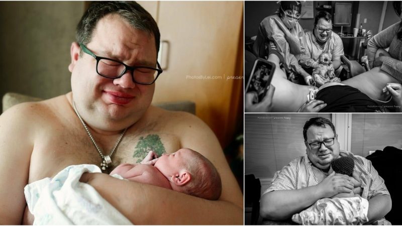 Congratulations to the emotional father welcoming his first child.