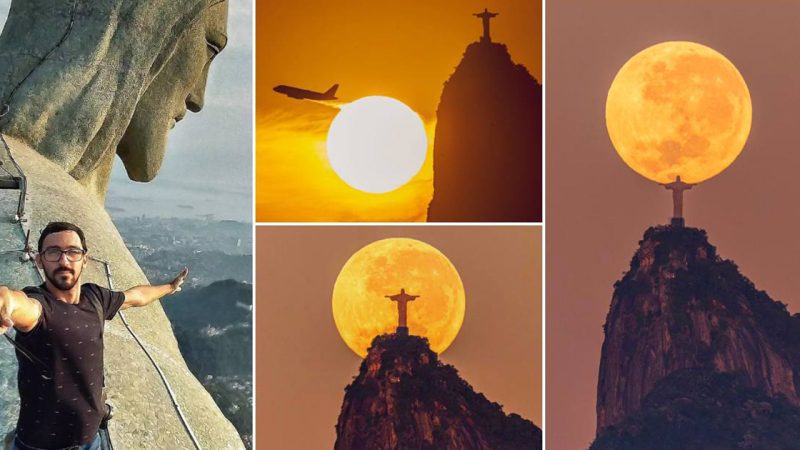 Shoot for the Moon! Brazilian Photographer Captures Incredible Shot of Christ the Redeemer ‘Holding’ the Moon with Both Hands after Three Years of Failed Attempts