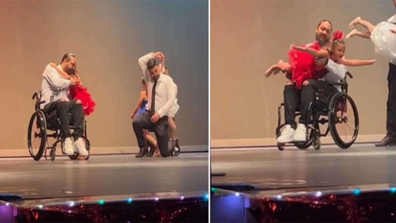 The performance that has taken away the most tears from the community: The father in a wheelchair dances with his daughter on the stage, capturing the hearts of the audience