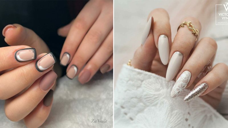 20+ Trendy and Innovative Designs for Stylish Neutral Nails: Beige Nail Art Ideas.