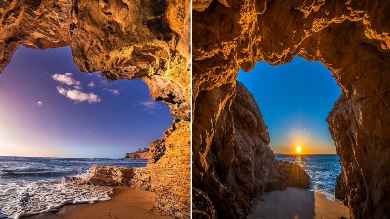 Cave Beach in Port Davies: A Stunning Low Tide Destination in Flinders Island, Bass Strait, Tasmania, Australia.