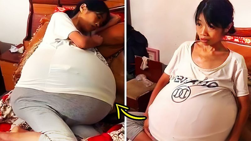 Strange story about a mother with a pregnant belly like being pregnant for more than ten years.