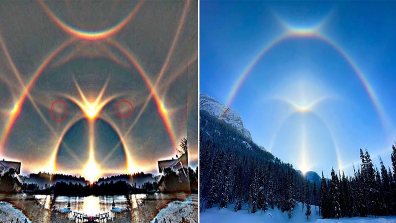 What are sundogs and how do they form?