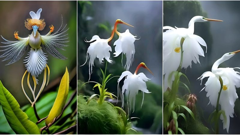 Vivid Bird-Shaped Flowers Resemble Birds in Flight