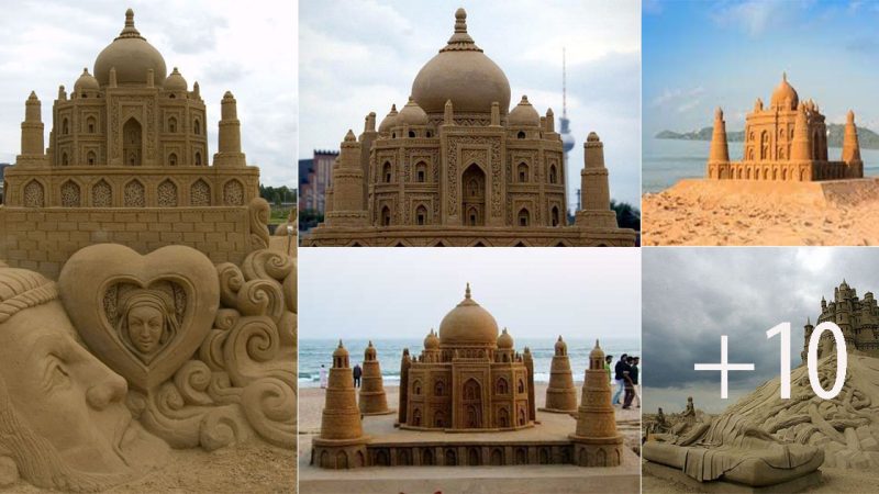 Taj Mahal – Symbol of Love: A Tribute Through Beach Sand Art