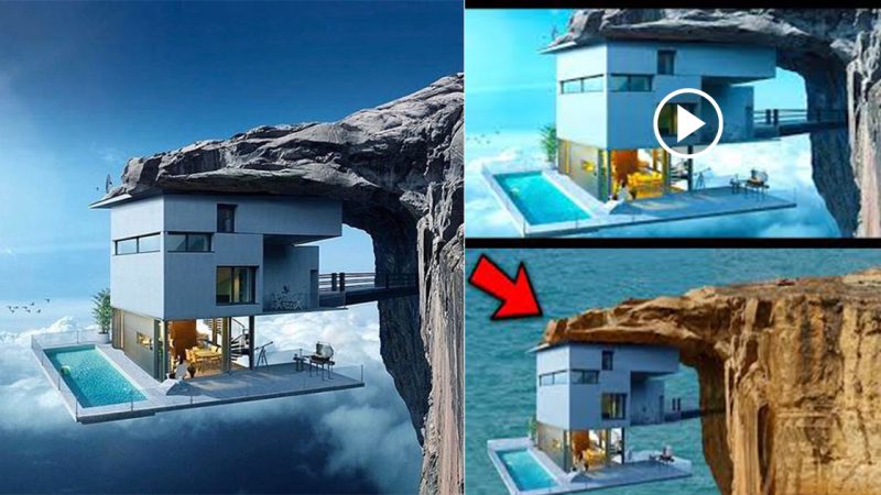 The extraordinary revealed: ‘House under the cliff’ in real life in the Swiss Alps