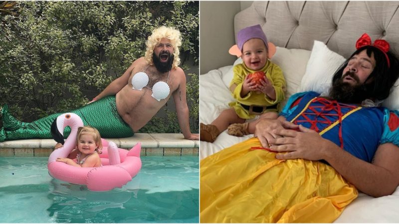 Enchanting Photo Series: Father-Daughter Duo’s Joyful Transformations into Cartoon Characters Spread Delight