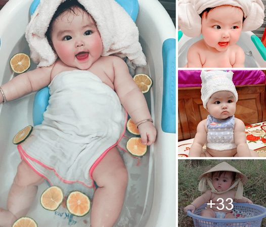 Chubby 6-Month-Old Baby Girl’s Expressive Self-Portraits Win Hearts