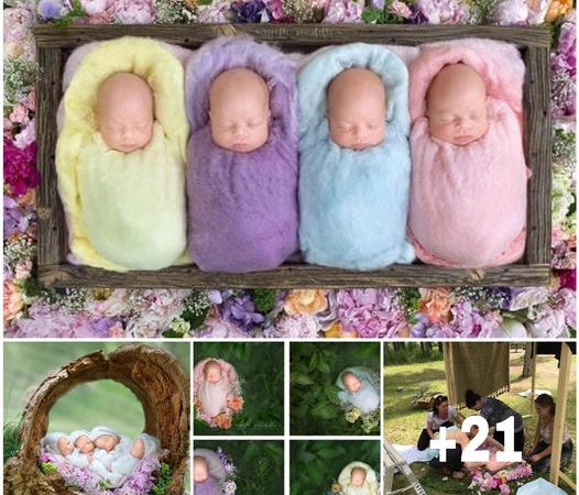 Quadruplets’ Magical Photoshoot: A Heartwarming Tale of Miracles and Love