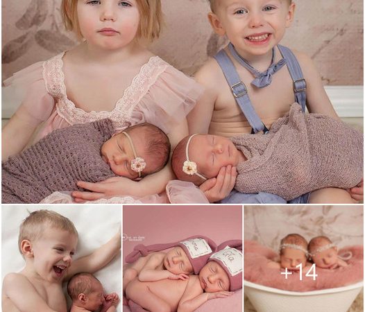 Double the Love: A Heartwarming Tale of Two Sets of Twins