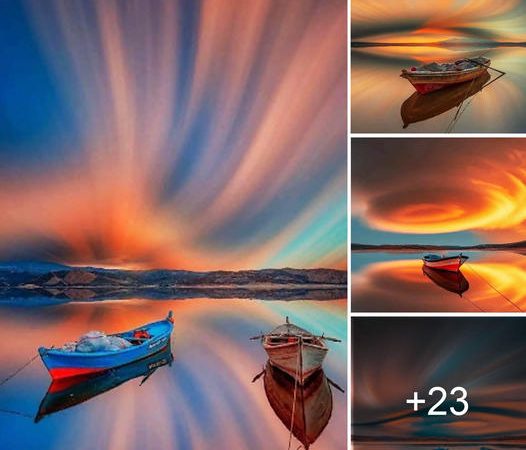 Rainbow Streaks Embrace the Sunset: Nature’s Spectacular Display