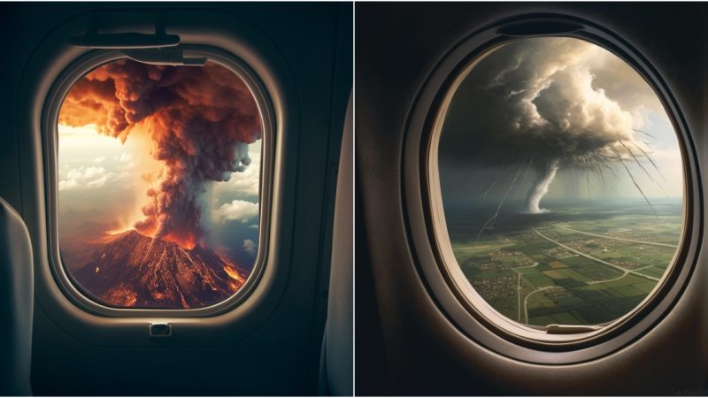 What Awaits Beyond the Plane Window as We Soar Above the World?