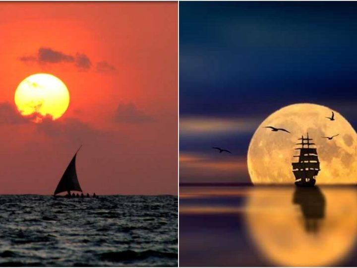 Celestial Harmony: Capturing the Moon’s Mesmerizing Dance with Sailboats