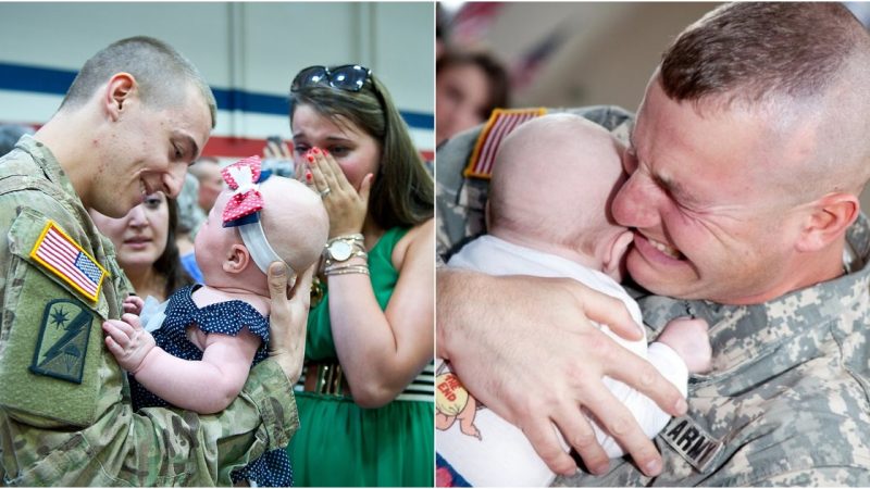 Reuniting Hearts: A Soldier Father’s Embrace of His Newborn Child