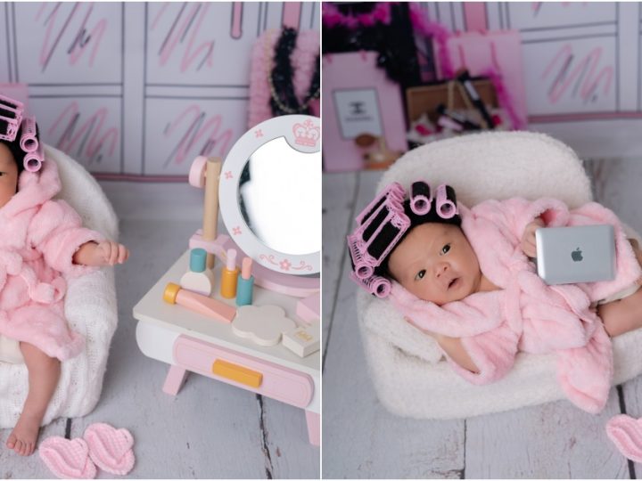 The Baby in the Makeup Collection: A Cute and Excited Addition