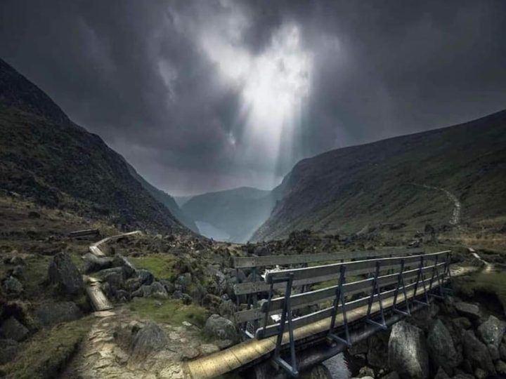 Angel in the Sky Captured Over Glendalough Valley in the Wicklow Mountains of Ireland