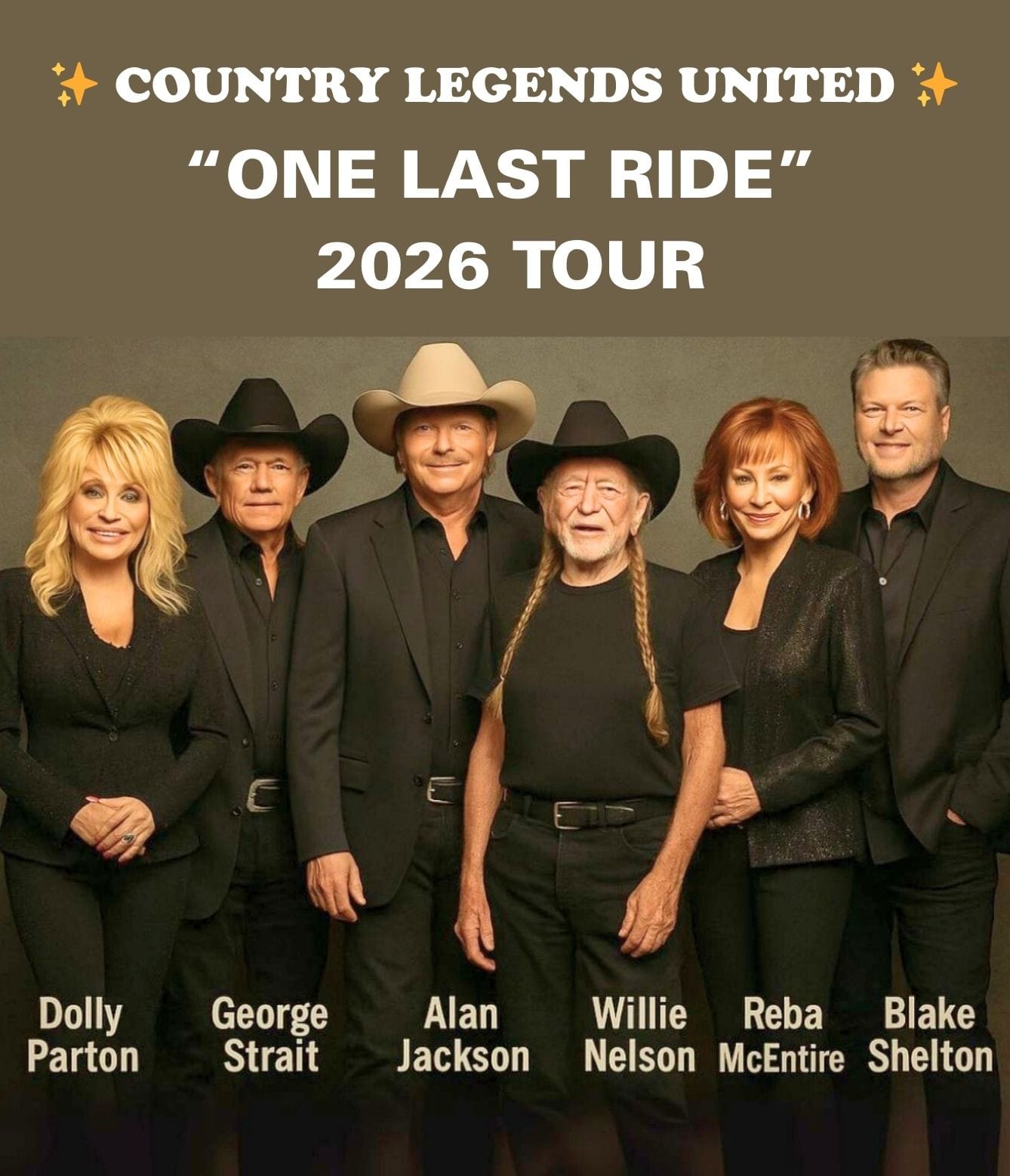 COUNTRY LEGENDS UNITED: “ONE LAST RIDE” — The Dream Tour That Could Redefine Country Music