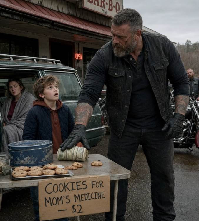 A Huge Biker Bought Every Cookie From a Homeless Boy—Then Locked the Cookie Tin and Called the Sheriff