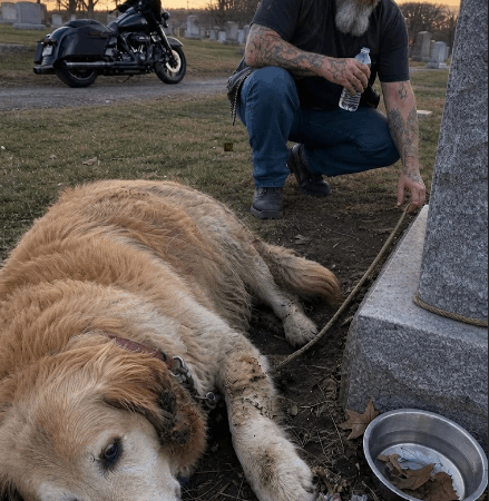 A Biker Found a Loyal Dog Guarding a Woman’s Grave — The Truth Behind Her Silent Promise Changed Everything