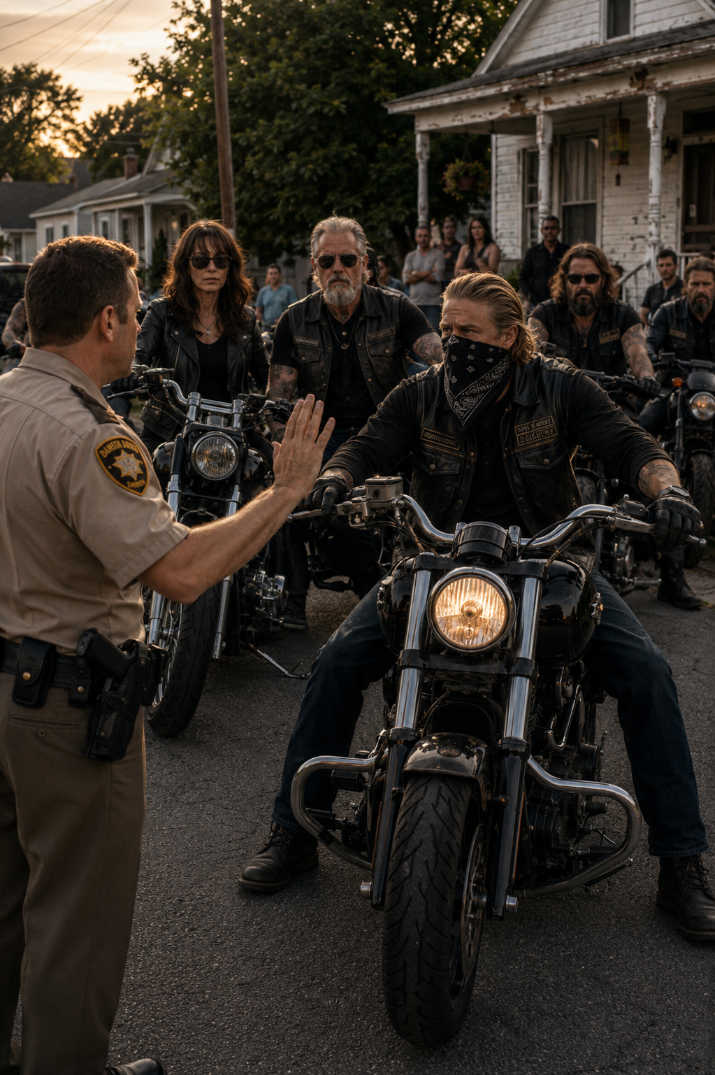 Why Did Twenty Bikers Cover Their Faces While Passing a Small White House? — The Heartbreaking Reason Left the Entire Street Speechless