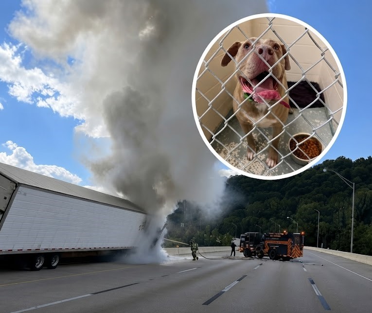 Truck Driver Killed in Fiery Interstate Crash; Loyal Dog Survives and Finds Her Way Back to Family