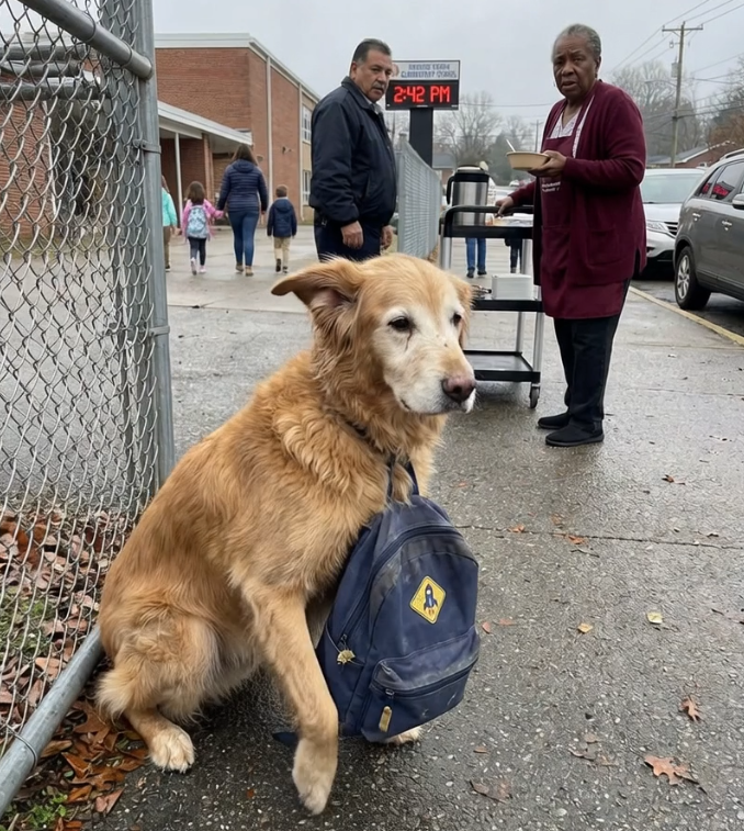 An Elderly Vendor Watched a Dog Carry the Same Child’s Backpack to School Every Day for a Year — The Truth Behind It Broke an Entire Community’s Heart